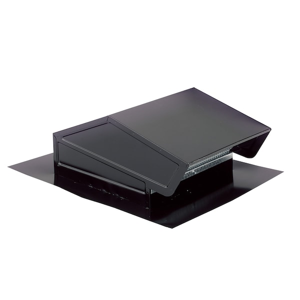 Almo Black Steel Roof Cap for Range Hoods and Ventilation Fans, 3-1/4x10in or 8in Round Duct 634 - main